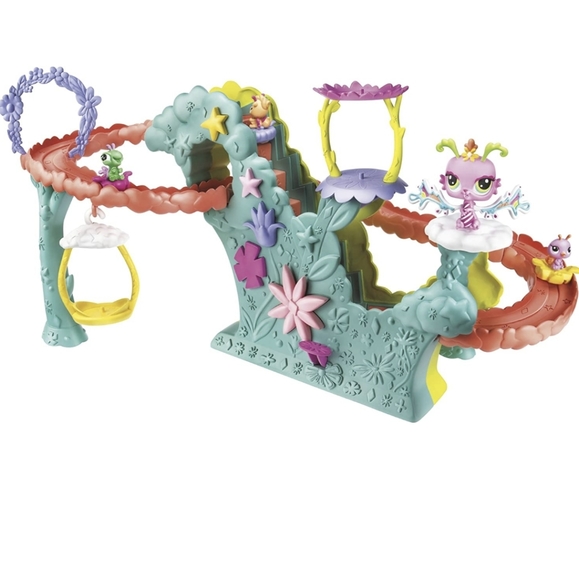 Littlest Pet Shop Fairies Fairy Fun Rollercoaster Playset lot bundle - Picture 1 of 15